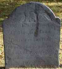 Margaret EAMES - Grave Inscription: Memento mori. Here lies the Body of Mrs. MARGARET DEEN RELECT OF LIEVT. DANIEL DEEN who departed this life May AD 1734 in