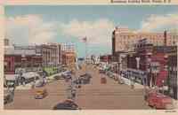 Fargo, North Dakota, USA - Broadway Looking North, Fargo, N.D.