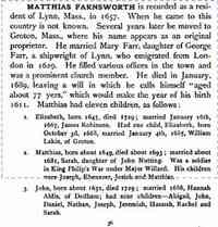 Matthias (Mathias) FARNSWORTH (FARNWORTH) - Title The Guilford family in America: pedigrees and genealogical notes of the Guilford and allied families Author Nathan Guilford Publisher Privatel