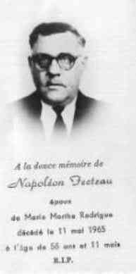 Napoleon FECTEAU - Funeral card