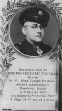Joseph Adelard FECTEAU - Funeral card