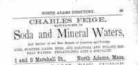 Carl "Charles" FEIGE - 1887 North Adams Directory, Page 89