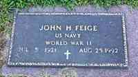 John Henry FEIGE - Grave