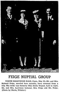 Richard Sherman FEIGE - 1940 marriage