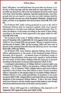 William FELLOWS - Source: Great Migration 1634-1635, C-F. (Online database. NewEnglandAncestors.org. New England Historic Genealogical Society, 2008.) Originally p