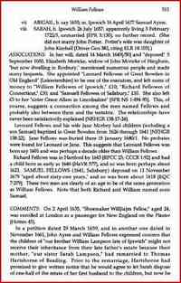William FELLOWS - Source: Great Migration 1634-1635, C-F. (Online database. NewEnglandAncestors.org. New England Historic Genealogical Society, 2008.) Originally p