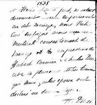 Osithe Duguay ROUSSEL - 1838 marriage (part 2)