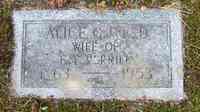 Alice G FIELD - Grave