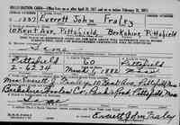 Everett John FRALEY - World War II Draft Registration Card