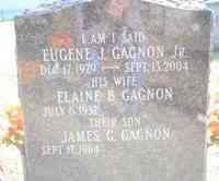 Eugene GAGNON - Grave Grave inscription: I AM I SAID
