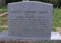 Martha Caroline GASTON - Grave