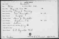 James Arthur GAUDETTE - Birth Vermont, Vital Records, 1760-1954