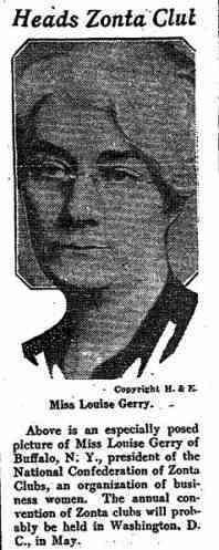 Louise Cuyler GERRY - Date: March 13, 1927 Location: South Dakota Paper: Aberdeen Daily News Article type: News Article