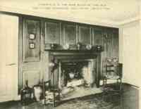 Gill, Massachusetts, USA - Gill, Massachusetts, USA - Fireplace in the Pine Room of The Old Red House, Riverside, Gill, Mass. Built 1736.