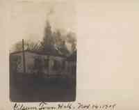 Gilsum, New Hampshire, USA - Gilsum Town Hall Fire. Nov. 14, 1908