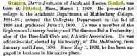 David John GIMLICH - page 304 Title Muhlenberg College: A quarter-centennial memorial volume, being a history of the College and a record of its men Author Muhlenberg Co
