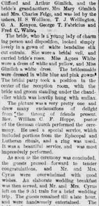 Matlida "Tillie" Louise GIMLICH - Berkshire Eagle, Pittsfield, Massachusetts September 9, 1892