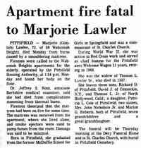 Marjorie Louise GIMLICH - obituary Date: April 07, 1981 Location: Massachusetts Paper: Springfield Union