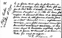 François Regis GODIN - 1843 marriage