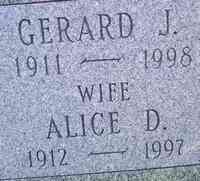 Gerard J GREGOIRE - Grave