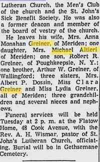 Robert Max GREINER - Meriden Journal Meriden, Connecticut September 12, 1955