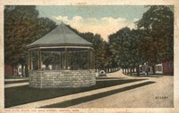 Groton, Massachusetts, USA - New Band Stand and Main Street