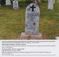 Marie Françoise HALL - Grave