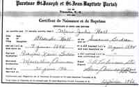 Marie Julie HALL - Baptism