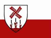 Hille, Minden, Prussia, Germany - Hille, Minden, Prussia, Germany - Coat of Arms  The windmill blades derive from the coat of arms of the former Amt Hartum, which had many windmills in its territory. The cat-tails d