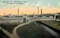 Hopedale, Massachusetts, USA - Hopedale, Massachusetts, USA - Hopedale, Mass. The Draper Co. Plant. General View from Bridge.  The Draper Corporation was once the largest maker of power looms for the textile i