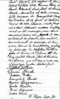 Louisa HOUDE - 1922 marriage (part 2)