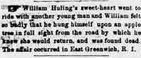 William HULING - Death Evening Star Washington, D.C. October 9, 1854 