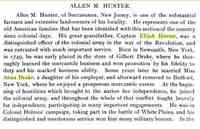 Elijah HUNTER - Title Biographical and Genealogical History of Morris County, New Jersey, Volume 2 Publisher The Lewis Publishing Company, 1899 Length 808 pages Pa