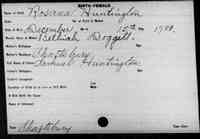 Rosana HUNTINGTON - Birth Vermont, Vital Records, 1760-1954