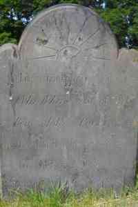 Mary HUNTINGTON - Grave Inscription: Mary, w. Rev. John, Nov. 22, 1801, in 77th year