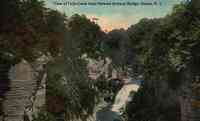 Ithaca, New York, USA - View of Falls Creek from Stewart Avenue Bridge