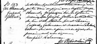 Joseph Alexandre Gaspard "Jasper" JALBERT - Baptism