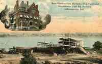Jeffersonville, Indiana, USA - Boat Construction. Howards Ship Yards and Residence of Capt. Ed Howard, Jeffersonville, Ind.