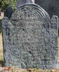Daniel JOHNSON - Grave Inscription: Here lyes ye body of DANIEL JOHNSON junr son to DANl JOHNSON Esqr & BETTY his wife who died March ye 27th 1743 in ye 1