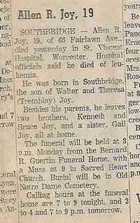 Allen R JOY - Obituary
