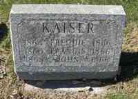 Fred KAISER - Bellevue Cemetery, Adams, Massachusetts Section C NOTE: Original grave stone Miller Cemetery Savoy, Berkshire County, MA