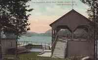 Keeseville, New York, USA - The Interlaken Hotel Boat House, Augur Lake, near Keeseville, N. Y.