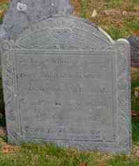 Abigail KENDALL - Grave  Inscription: Here lyes Buried ye Body of Mrs ABIGAIL REED Wife to Capt. WILLIAM REED Who Died Octobr. ye 12th AD 1734 in ye 68th Year o