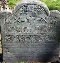 Thomas KENDALL - Grave  Inscription: FUGIT HORA / MEMENTO TE ESSE MORTALEM / UPON Ye DEATH OF THOMAS KENDEL / HERE IN Ye EARTH IS LAYD ON[E] OF Ye 7 OF THIS CHURCH 