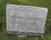 Herman J KOEPKE - Pittsfield Cemetery, Pittsfield, Massachusetts