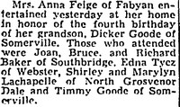James Dicker GOODE - 1940 Birthday Party
