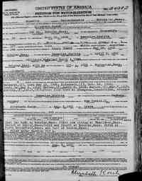 Elizabeth (Erzsébet) KORCH (TOMKO) - Citizenship