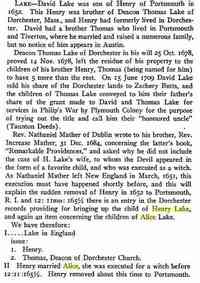 Henry LAKE - Title Rhode Island Historical Society collections, Volumes 11-14 Published 1918 Original from the University of Michigan Digitized Mar 22, 2008 Pa