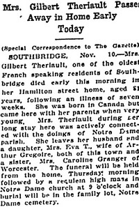Olympe Zepherine LAMOUREUX - Obituary