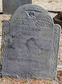 Mary LANE - Grave Memento mori ERECTED IN Memory of Mrs. MARY WHITMORE Relict of Mr. JOHN WHITMORE late of Medford who departed this Life March 27th 17